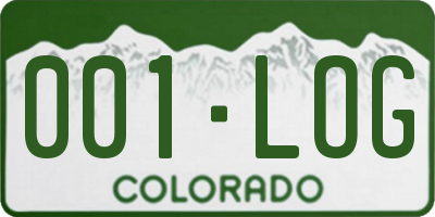 CO license plate 001LOG