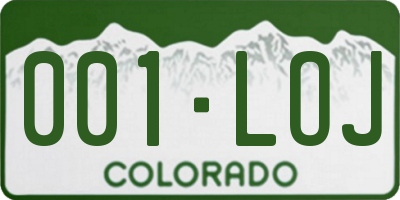 CO license plate 001LOJ