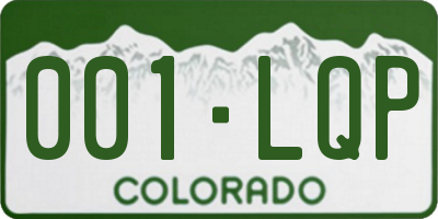 CO license plate 001LQP
