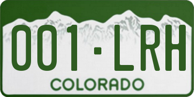 CO license plate 001LRH