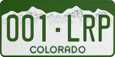 CO license plate 001LRP