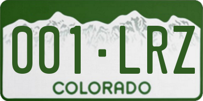 CO license plate 001LRZ