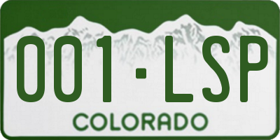 CO license plate 001LSP