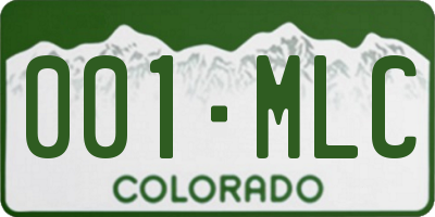 CO license plate 001MLC