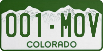 CO license plate 001MOV