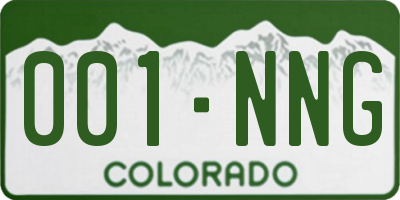 CO license plate 001NNG