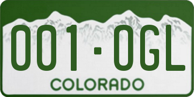 CO license plate 001OGL