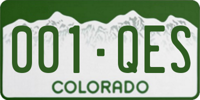 CO license plate 001QES
