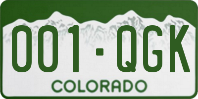 CO license plate 001QGK