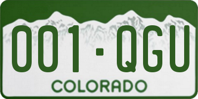 CO license plate 001QGU