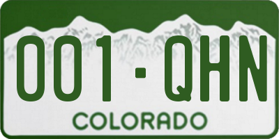 CO license plate 001QHN