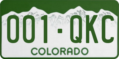 CO license plate 001QKC