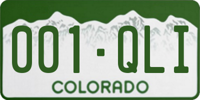 CO license plate 001QLI