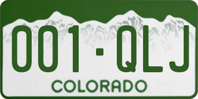 CO license plate 001QLJ