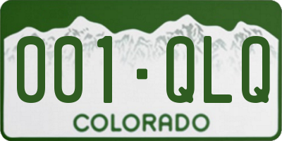 CO license plate 001QLQ