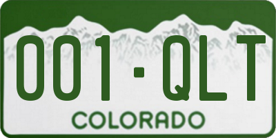 CO license plate 001QLT