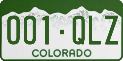 CO license plate 001QLZ