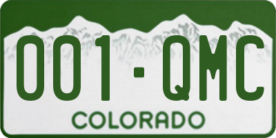 CO license plate 001QMC