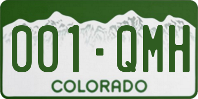 CO license plate 001QMH