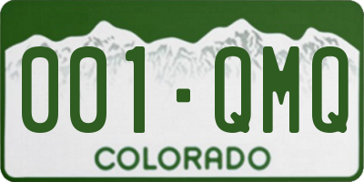 CO license plate 001QMQ