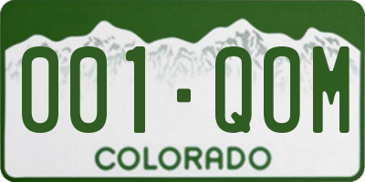 CO license plate 001QOM