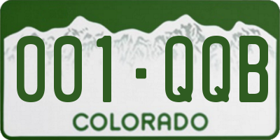 CO license plate 001QQB