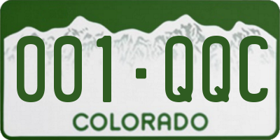 CO license plate 001QQC