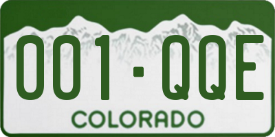 CO license plate 001QQE