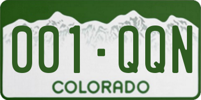 CO license plate 001QQN