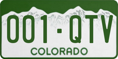 CO license plate 001QTV