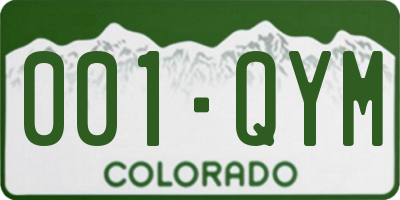 CO license plate 001QYM