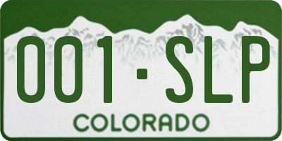 CO license plate 001SLP