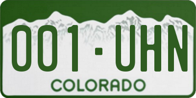 CO license plate 001UHN
