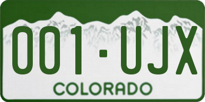 CO license plate 001UJX