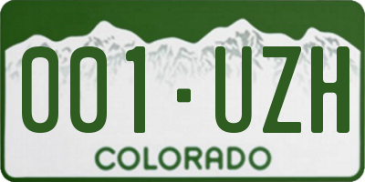CO license plate 001UZH