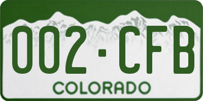 CO license plate 002CFB