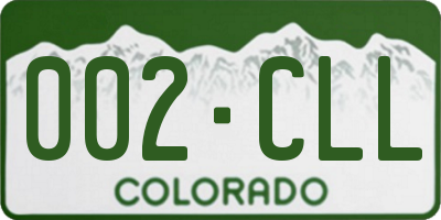 CO license plate 002CLL