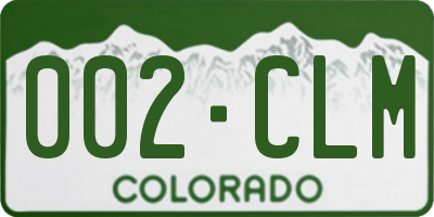 CO license plate 002CLM