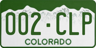 CO license plate 002CLP