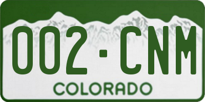 CO license plate 002CNM