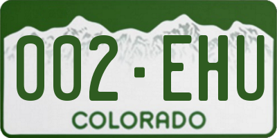 CO license plate 002EHU