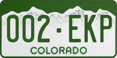 CO license plate 002EKP