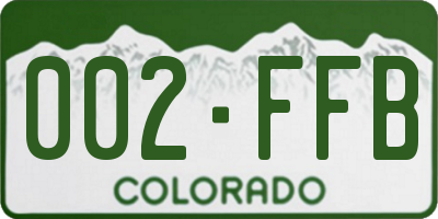 CO license plate 002FFB