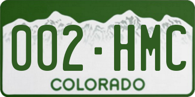 CO license plate 002HMC