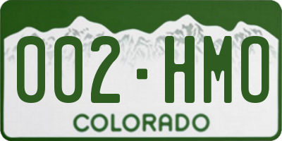 CO license plate 002HMO