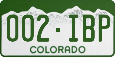 CO license plate 002IBP