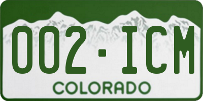 CO license plate 002ICM