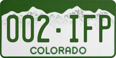 CO license plate 002IFP