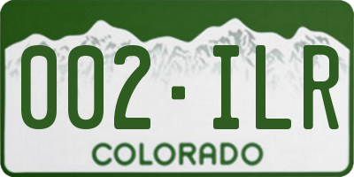 CO license plate 002ILR