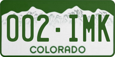 CO license plate 002IMK